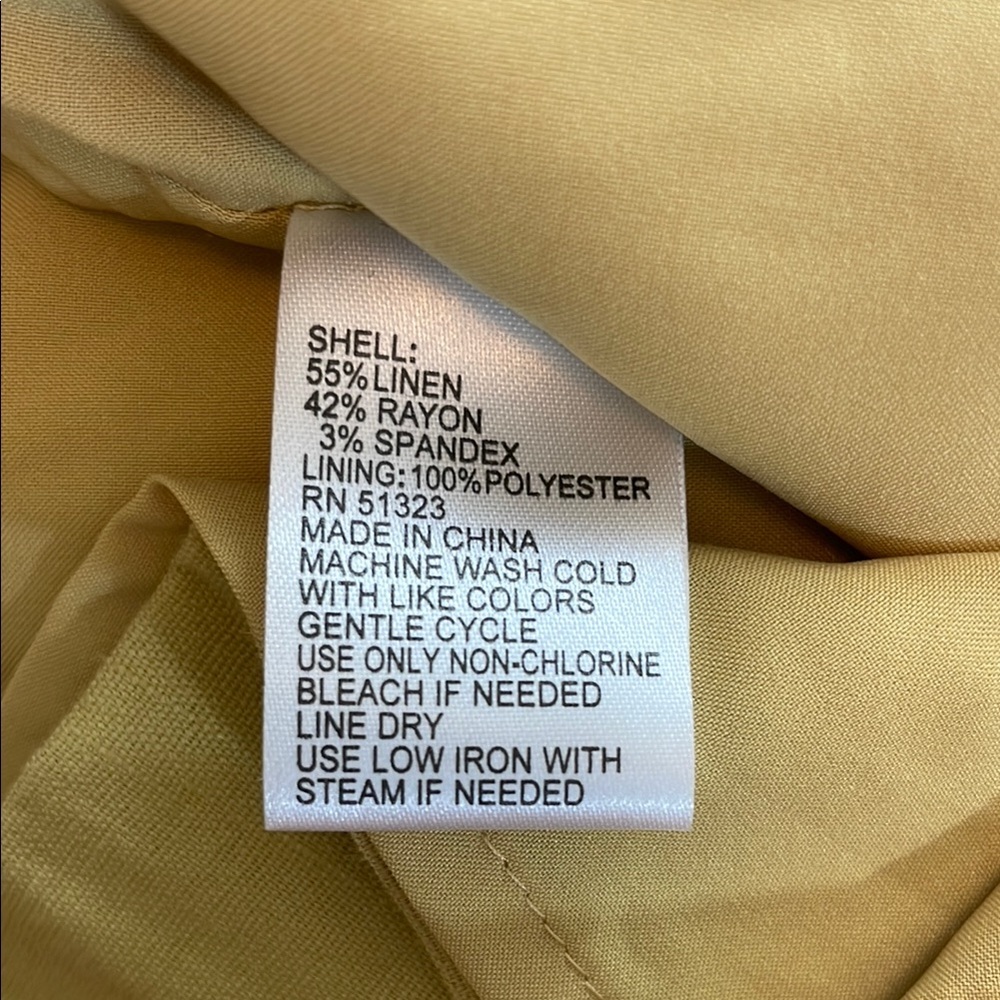 Antonio Melani Linen Yellow Sleeveless Dress size 0‎ - Picture 8 of 10